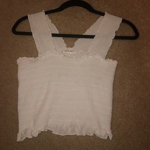 Cropped White tank